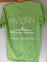 【レア古着】Hanes ヘインズ Vaught Orthodontics 企業Tシャツ Sサイズ グリーン