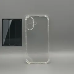 【iphone16】耐衝撃クリアケース+ガラスフィルム2枚