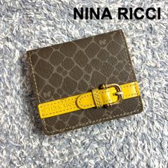 NINA RICCI ニナリッチ コインケース 小銭入れ モノグラム柄 イエロー ゴールド金具