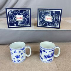 Y Spode スポード ブルールーム ポジー・シント ヴィンテージ ・モーター・カーズ マグカップ ２客セット カップ 食器 マグ かわせみ