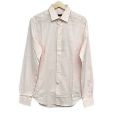 LOUIS VUITTON(ルイヴィトン) 長袖シャツ サイズ9 メンズ美品  - RM122F H2SHP9CCL 白×ピンク ストライプ