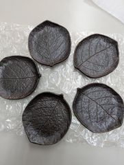 撫松庵　木の葉型　銘々皿