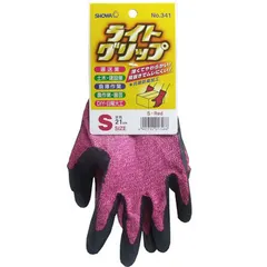 【即納】ライトグリップ 手袋 Ｓサイズ レッド 4901792017466 ×12個セット