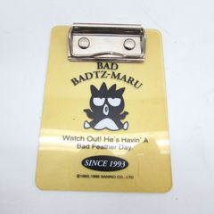 サンリオ バッドばつ丸 ミニクリップボード 当時物 1996年製 平成レトロ 文房具