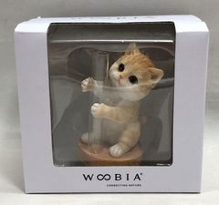 未使用◇WooBia　ウービア　茶トラ猫 一輪挿し　H22166-1A