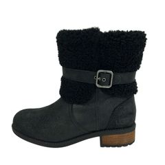 UGG(アグ) ショートブーツ 23 レディース美品 ブレア 1008220 黒 ムートン