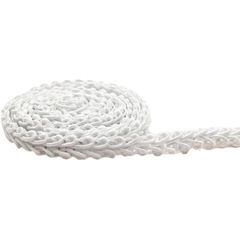 【新品】 moonfarm 手芸用 ブレード リボン 幅約7mm×5～42m リーフ型 細い トリミング (ホワイト, 42m)