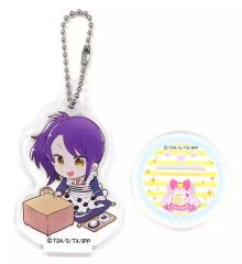 【中古】雑貨 東堂シオン(囲碁) 「プリパラ トレーディングミニキャラアクリルスタンドキーホルダー 5周年カフェver.」