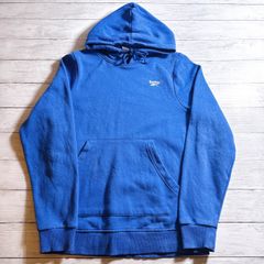 【人気ブランド】REEBOK HOODIE リーボック ブルー 青 ワンポイントロゴ プルオーバーパーカー フーディー 古着 #260149