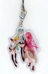 【中古】ストラップ(キャラクター) 初音ミク＆鏡音リン＆巡音ルカ オリジナル携帯ストラップ 「EXIT TUNES PRESENTS Vocaloanthems feat.初音ミク」 特典
