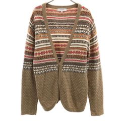 nonnative ノンネイティブ フェアアイル柄 長袖 Vネック ニットカーディガン 3 ブラウン メンズ 古着