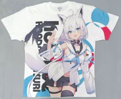 【中古】Tシャツ 白上フブキ フルグラフィックTシャツ 通常衣装ver. ホワイト Lサイズ 「バーチャルYouTuber ホロライブ×神田祭＆アトレ秋葉原 ホロライブ神田祭2023」