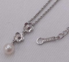 【ハロウィン価格】　田崎真珠 TASAKI ミニフラワーパールネックレス silver パール 真珠 中古品