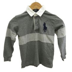 ポロ バイ ラルフローレン Polo by Ralph Lauren 子ども服 カットソー シャツ 長袖 120 グレー /KK ■GY50