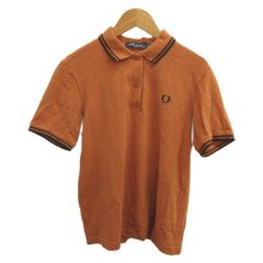 フレッドペリー FRED PERRY ポロシャツ ティップライン 無地 半袖 38 オレンジ /YG ■GY50