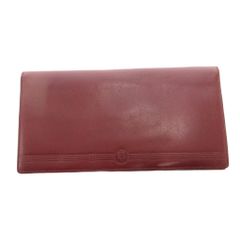 クリスチャンディオール Christian Dior 長財布 ウォレット 小銭入れなし 札入れ レザー ロゴ ボルドー /FF  ■GY18