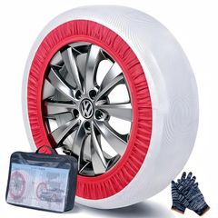 Vibexa【】布製タイヤチェーン スノーソックス 非金属 スノーチェーン 高強度合成繊維 軽量・静音 簡単装着 工具不要 ジャッキアップ不要 雪道・凍結路対応 軽自動車・SUV対応 CE認証 1