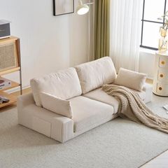 訳あり新品 ローソファー 3人掛け ソファベッド ソファ 2016-220