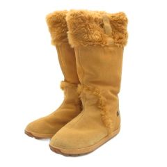 ティンバーランド Timberland フェイクファー 切替 ブーツ 6.5 キャメル 260714E