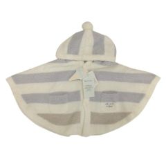 ジェラートピケ ベイビー&キッズ gelato pique Baby＆Kids ポンチョ ボーダー ベビー 70 ライトブルー ホワイト 260810E