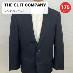 コ 新品 THE SUIT COMPANY ザスーツカンパニー ストライプ テーラードジャケット ブラック 175cm 6Drop メンズ ビジネス 20260113-0011