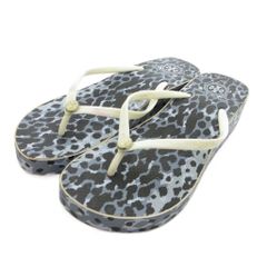 トリーバーチ TORY BURCH ビーチサンダル シューズ グレー 黒 ブラック レオパード柄 厚底 NX