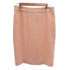 アルマーニ コレツィオーニ ARMANI COLLEZIONI ひざ丈 タイトスカート 42 ペールピンク シルク混 イタリア製 とろみ /JI IBO102