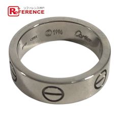 CARTIER カルティエ リング・指輪 ラブリング ロゴ K18 金 18K WG750 シルバー