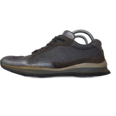 プラダスポーツ PRADA SPORT アーカイブ スニーカー スクエアトゥ ガンメタル 6.5 シルバーカラー ■IBO104