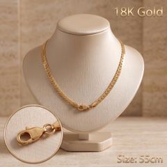 18K喜平ネックレス 55cm 5mm 刻印有 ゴールド メンズ レディース