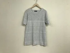 本物ハイダウェイニコルHIDEAWAYSNICOLEコットンニット半袖TシャツメンズサーフアメカジミリタリーストリートスケーターワークビジネススーツモードスポーツバイカーパンクロックバンTゴルフ48グレーL