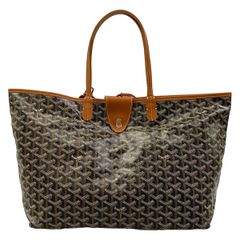 GOYARD(ゴヤール) トートバッグ美品 サンルイPM 黒×ブラウン レザー