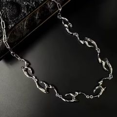 新品 ネックレス 鎖骨チェーン スキンジュエリー ネックレス ペンダント チョーカー アクセサリー メンズ レディース ユニセックス 韓国 韓流 オルチャン ファッション プレゼント 贈り物 ストリート アメカジ Y2K トレンド シルバー チタン鋼
