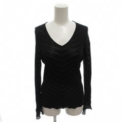 アンテイラー ANNTAYLOR 美品 ニット セーター SP 黒 ブラック Vネック 長袖 /TL ■ECF009