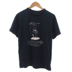 アディダス adidas skateboarding スケートボーディング プリント Tシャツ トップス L 紺 ネイビー クルーネック 半袖 /NX ■ECF009