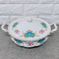 未使用 ROYAL ALBERT ロイヤルアルバート BERKELEY バークレー 花柄 蓋付き チューリン スープボール