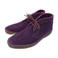 ポールスミス PAUL SMITH スウェード チャッカブーツ デザートブーツ 41 紫 パープル レザー 本革 シューズ 革靴