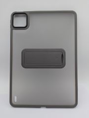 【未使用品】Xiaomi Pad 6S Pro 12.4 ケース グレー 半透明 耐衝撃 スタンド PC TPU カバー