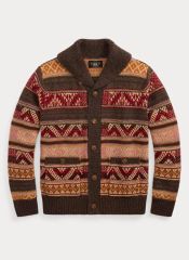 RRL 25Winter ジャカード ストライプ カーディガン M