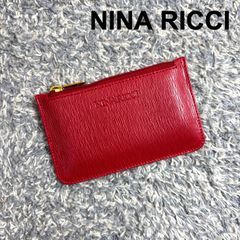 NINA RICCI ニナリッチ コインケース 小銭入れ 型押しレザー レッド 赤 イタリア製