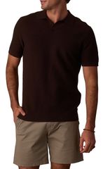 ノーマルブランド メンズ トップス ポロシャツ ニット The Normal Brand BreezeKnit Polo Dark Brown ブラウン