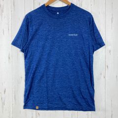 ✉️Men's M ブルー系 Montbell ( モンベル ) メリノウールプラスライトT Men's Merino Wool Plus Light T Men's ウール混 UVカット メリノウール ウェア トップス インナー シャツ