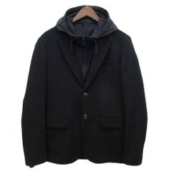 未使用品 エンポリオアルマーニ EMPORIO ARMANI パーカーライナー付き ウール テーラード ジャケット 2021AW ブラック 黒 46 6K1G64 1NTYZ