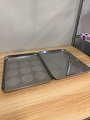 ステンレス　トレー　バット　浅型　長方形　2枚セット　製菓　作業用　調理器具