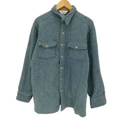 ウールリッチ WOOLRICH 70s USA製 三角タグ 白タグ ウール 長袖CPOシャツ メンズ import：L 