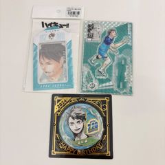 新品未開封 ハイキュー!! 及川徹 バースデイ ジオラマフィギュア / カードホルダー / 缶バッジ 計3点セット 6476487