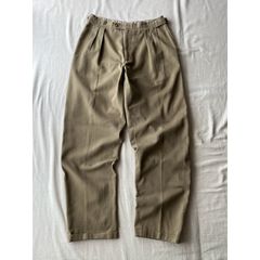 80s 90s BOSTON TRADERS ベルトレス チノパン / 32 コットン カーキ ツータック サイドアジャスター パンツ ビンテージ USA P6-09010-9376
