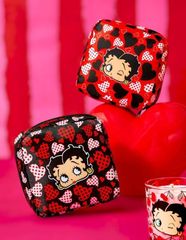 Betty Boop　ベティちゃん　ポーチ　１点　ハート柄　水玉　ドット柄　ベティブープ　メイクポーチ　コスメポーチ　化粧ポーチ　サニタリーポーチ　マルチポーチ　小物入れ　ブラック　レッド　可愛い　アメコミ　キャラクター　レトロ　ギフト　プレゼント　海外製品