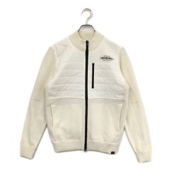 미사용 品 メンズ ニューバランスゴルフ New Balance golf フルジップアウター 4 M 白 ホワイト ニットブルゾン ダブルジップ 軽量