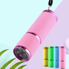 【電池別売】LEDミニ懐中電灯 ストラップ付 携帯用・緊急用コンパクトライト 暗所作業 防災グッズ アウトドア キャンプ 散歩 懐中電灯 小型 軽量【ブルー】